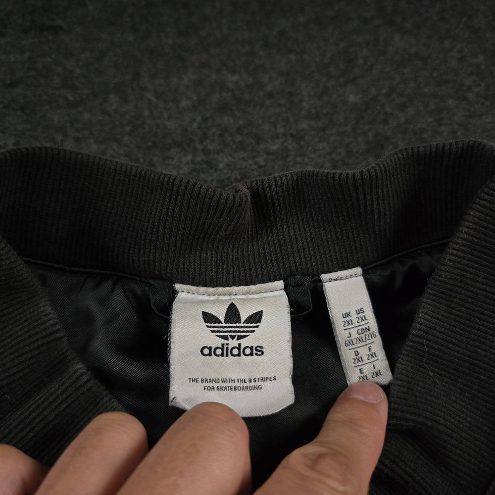 Adidas x Mark Gonzales Shmoo Bomber Jacket Black Gold Snap Front Men's 2XL - Picture 2 of 16